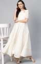 Fancy Off White Inddus Brand Anarkali Kurti thumb 4