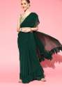 Get Ruffle Green Saree By Inddus Brand At Retail thumb 2