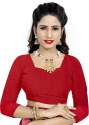 Get Red Jamdani Cotton Silk Saree By SJ Trendz  thumb 4