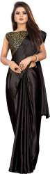 Buy Plain Satin Blend Saree By VD Enterprise