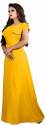 Get Crepe A-line Yellow Gown By VD Enterprise  thumb 2