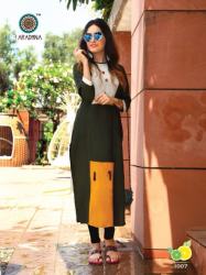 Fancy Rayon Kurti lemon vol 210