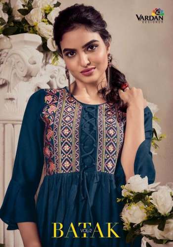 Batik Vol 2 Rayon Tunic Tops By Vardan Designer  by Vardan Designer