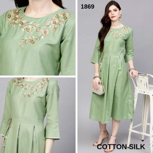 Cotton Silk Short Kurti