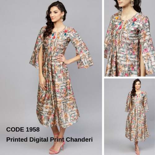 Printed Digital Printed Short Kurtis