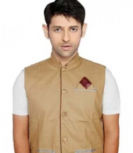 New Collection Mens Beige Color Nehru Jacket by Bhairav Yarns Pvt Ltd