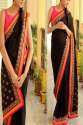 Black Embroidery Saree LT-43