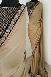 Designer Beige Saree LT-23