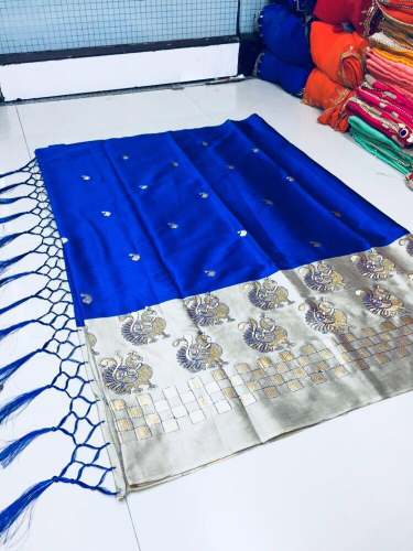Designer Embroidered Cotton silk Saree 