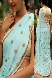 Designer Saree Light Blue LT-46