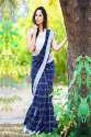 Fancy Checks Design Cotton saree