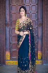 Fancy Designer Blue Saree LT-22