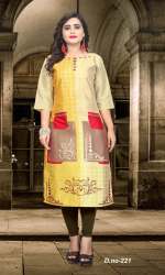 Fancy Taffeta Silk Kurtis