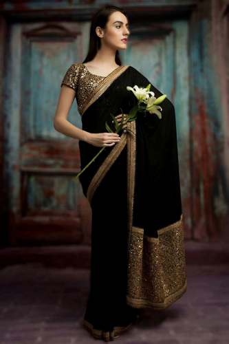 Floral Embroidery Saree LT-42
