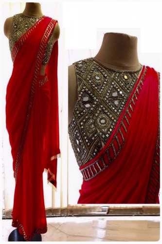 Floral Embroidery Saree LT-48