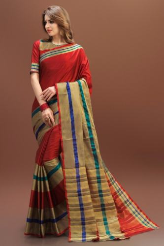 Designer Poly cotton Sarees