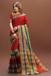 Designer Poly cotton Sarees