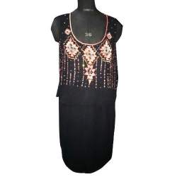 Ladies Black Embroidery Top