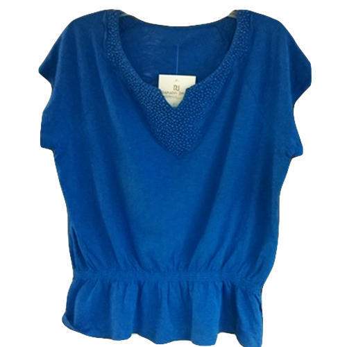 Ladies Blue Knit Top