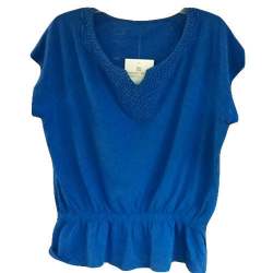 Ladies Blue Knit Top