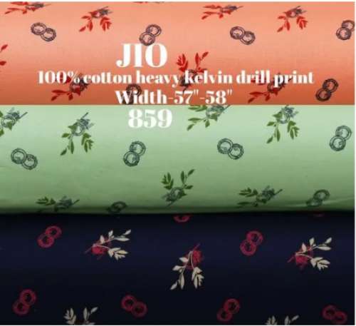  100% Cotton Heavy Kelvin printed Shirting Fabric  by Kamlesh Textiles