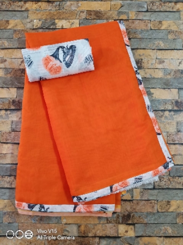 CHANDERI COTTON SAREE by Dhaarmi Fashion