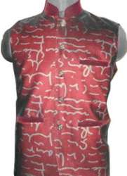 Printed Velvet Waistcoat
