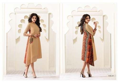 Digital printed ready made kurti by Krivi Designer