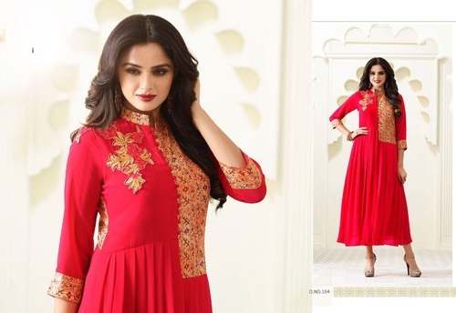 trendy georgette kurti by Krivi Designer