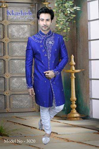 Blue indo Western Sherwani