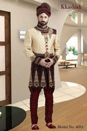 Gents Wedding Sherwani With Heavy Work
