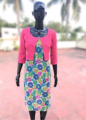 Casual wear Printed Jacket Style Kurti 
