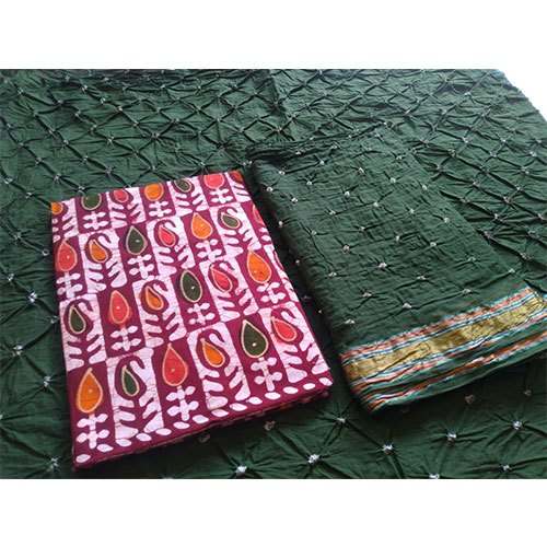 Fancy Cotton Batik Dress Material by Balaji Sarees