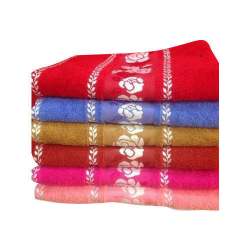 embroidered bath towel