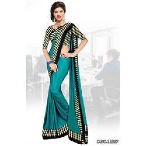 Checks Border Uniform Silk Sarees