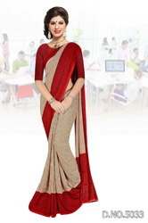 Ladies Georgette Uniform Sarees