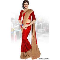 Red Pure Silk Uniform Sarees