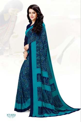 New Arrival Uniform Crepe Saree