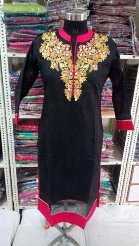 fancy silk kurtis by Saket Fashion