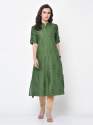 Designer Green Ikkat Cotton Kurti