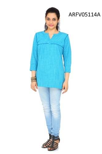 Sky Blue Tunic Cotton top by Ariya Exports