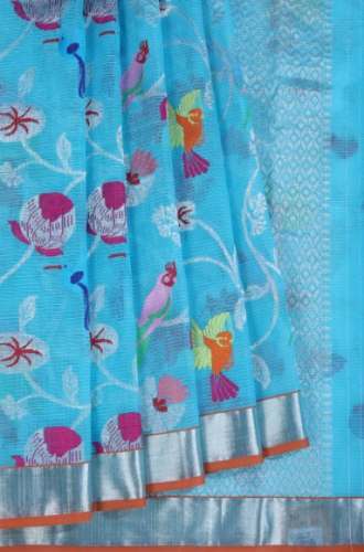 Buy Fancy Kota Blue Saree At Wholesale Rate