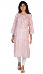 Buy Red Stripe Long Kurti At Wholesale Rate