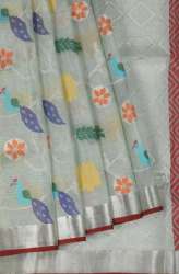 Get Fancy Kota Moss Green Saree At Wholesale Rate