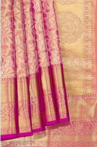 Get Kanchipattu With Korvai Gold Border sari