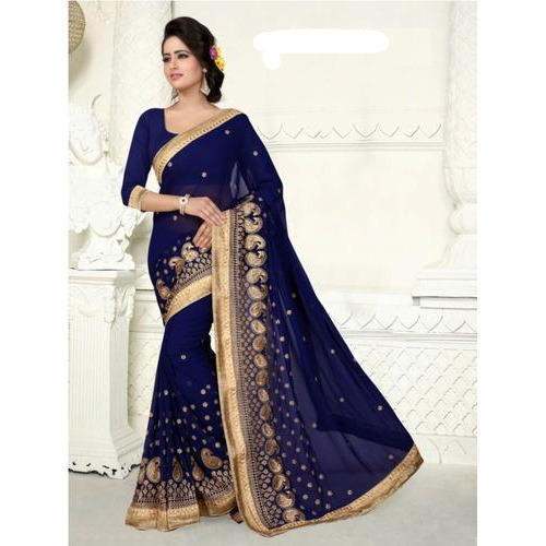 Designer Embroidered work saree by Vigneswara Silks