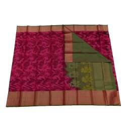 Fancy Pink Pochampally Silk Saree
