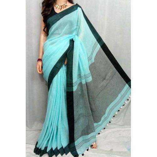 Trendy Plain Khadi Cotton saree by Vigneswara Silks