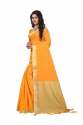 yellow line j card silk saree thumb 1