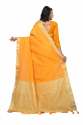 yellow line j card silk saree thumb 2